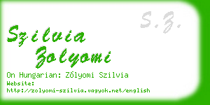 szilvia zolyomi business card
